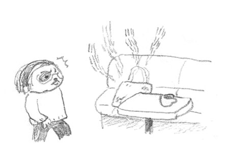 汚いバッグのイラスト